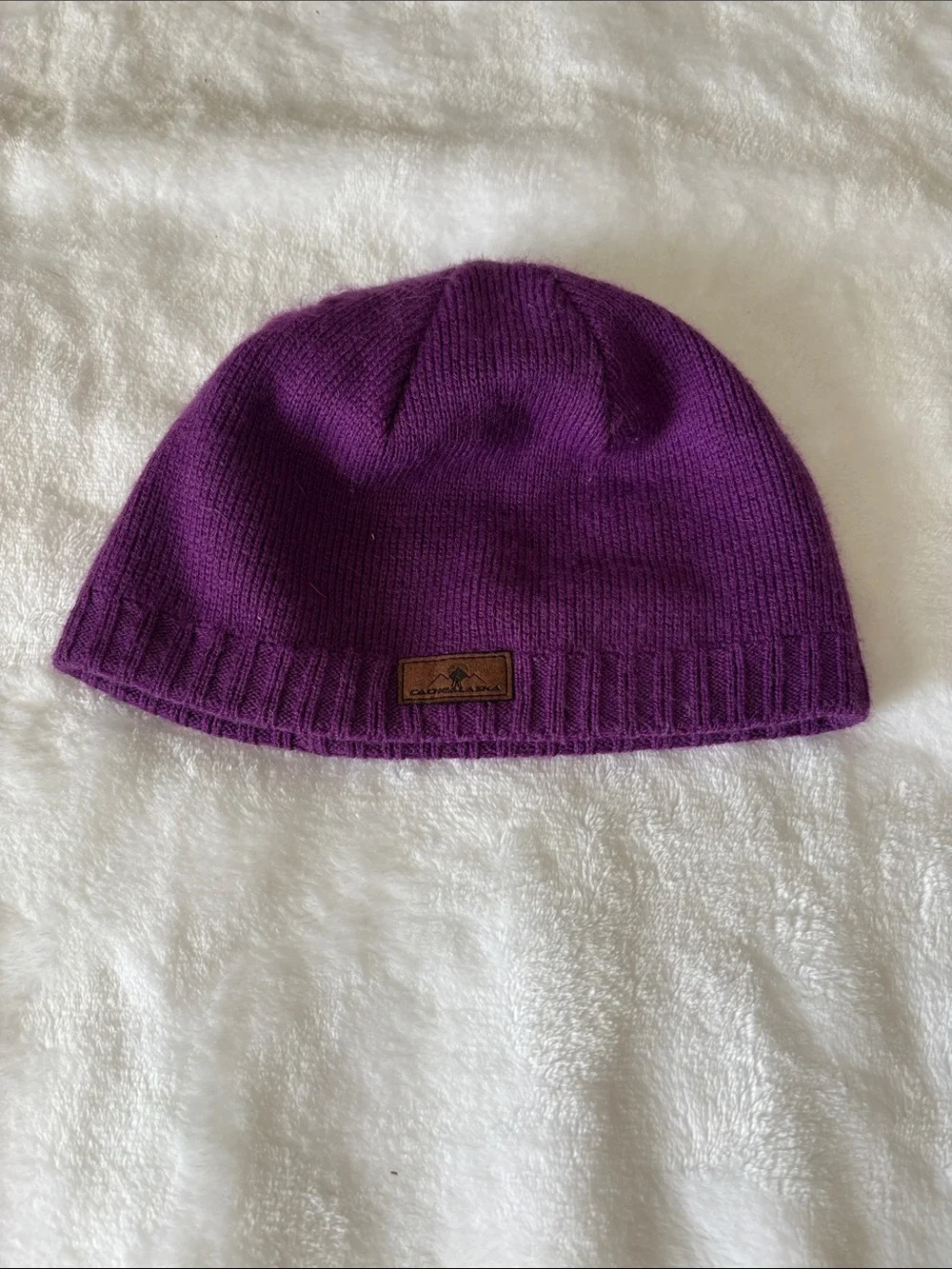 Cachealaska Kids Purple Knit Beanie Hat